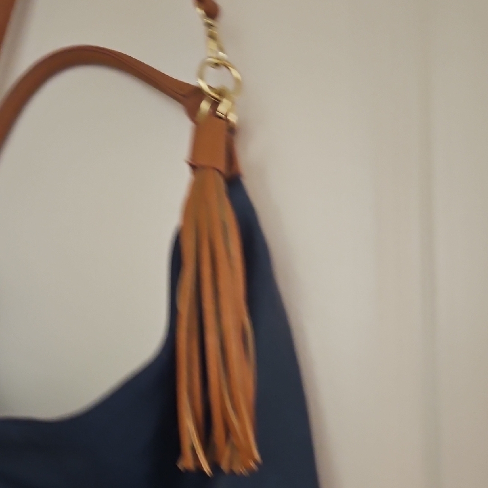 Imoshion Blue and Brown Hobo Bag - Picture 4 of 10